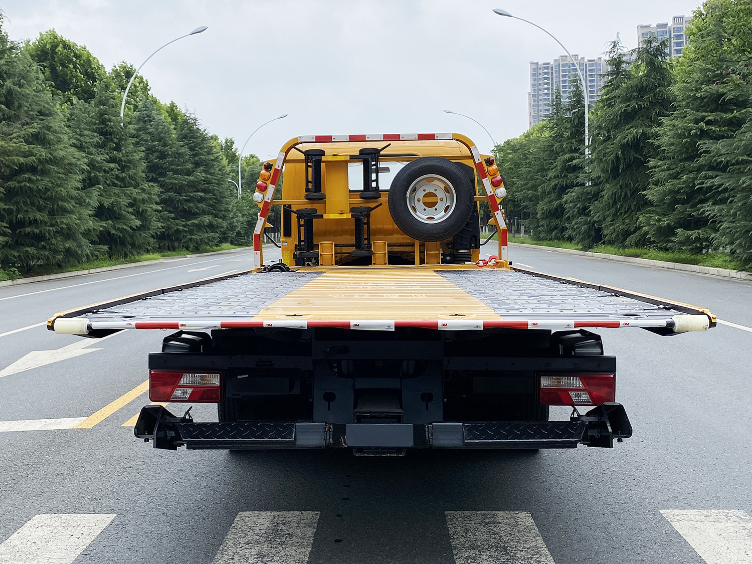 国六江铃凯运蓝牌一体板清障车